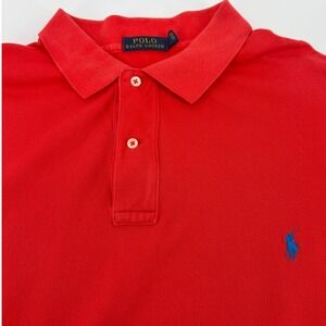 Polo Ralph Lauren Mens Big Tall 2XB Red Short Sleeve Classic Fit Polo Shirt